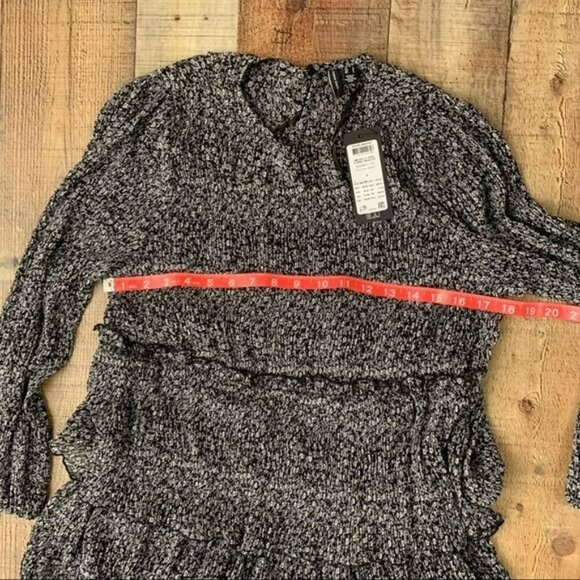 Vero moda long sleeve tiered mini smock flower dress - S - Picture 5 of 7